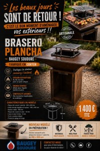 Brasero 92 cm x 92 cm